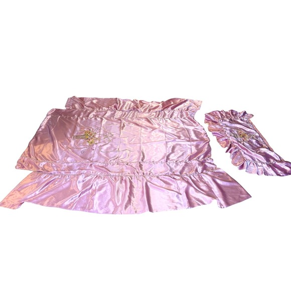 RARE ANTIQUE textile 1900 Edwardian society silk bedspread embroidery gilt ART - Picture 4 of 16